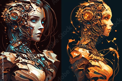 Fierce and Mysterious: Unveiling Captivating Faces at the Carnival of Art and Fashio, generative AI