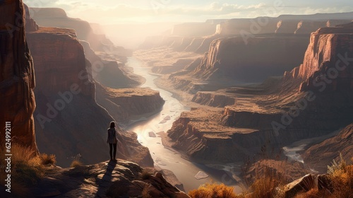 Captivating Vistas: Majestic Landscapes in Mountains and Deserts with Breathtaking Sunrises and Sunsets, generative AI