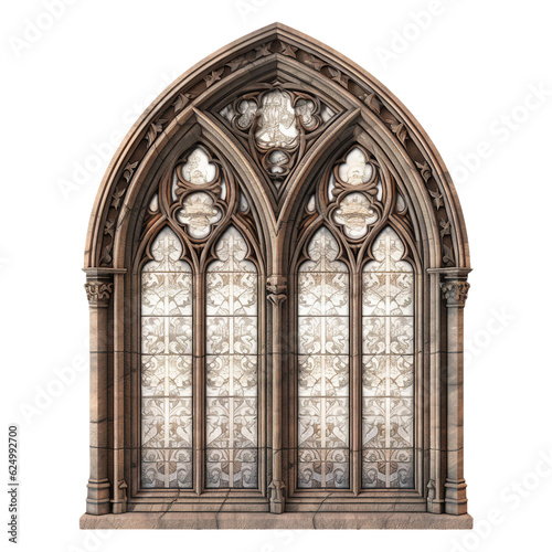 Gothic window. isolated object  transparent background
