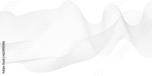 Abstract white blend wave lines and technology background. Modern white flowing wave lines and glowing moving lines. Futuristic technology and sound wave lines background.