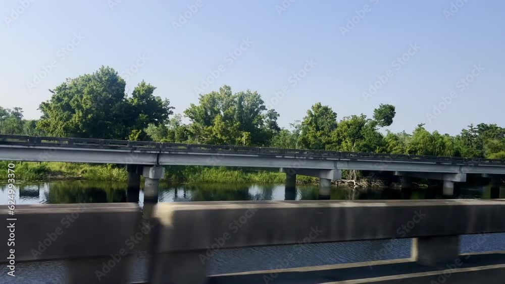 4K Driving Plates on I - 10 Freeway Toward New Orleans in Louisiana, America 4K Driving Plates on I - 10 Freeway Toward New Orleans in Louisiana, America