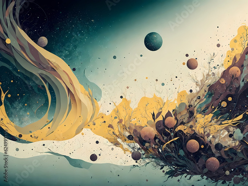 Background Illustration with Abstract Environmental Elements