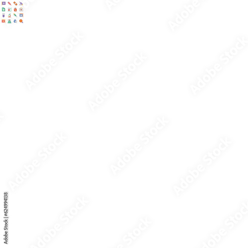 Dental Care Related Flat Icons

