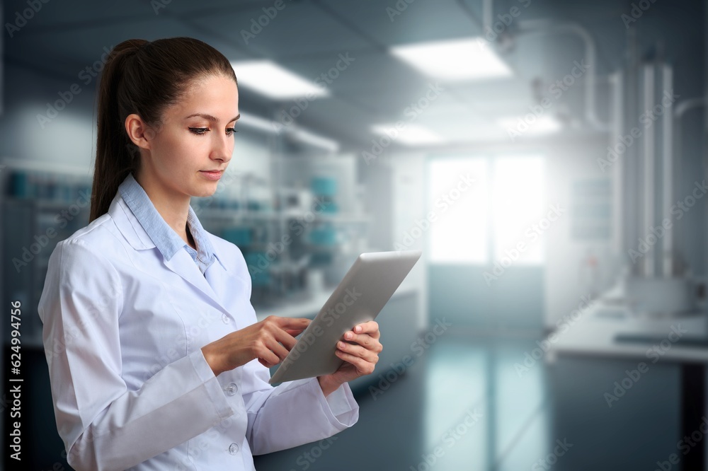 Medical, research doctor hold tablet computer for planning Medical, research doctor hold tablet computer for planning