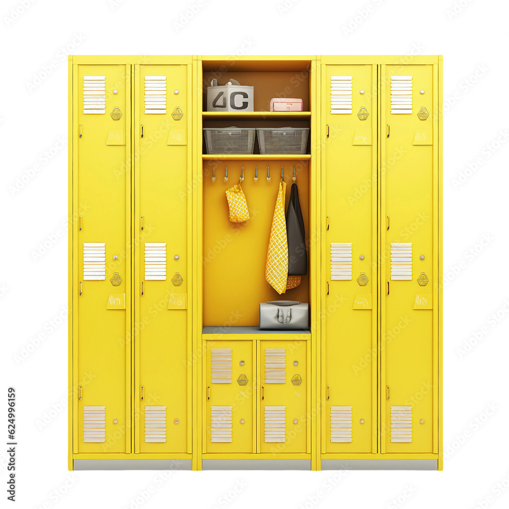 Gym locker. isolated object, transparent background Gym locker. isolated object, transparent background