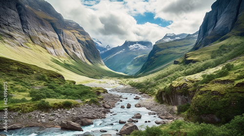 landscape with river HD 8K wallpaper Stock Photographic Image 