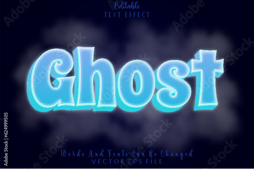 Ghost Editable Text Effect Emboss Cartoon Style