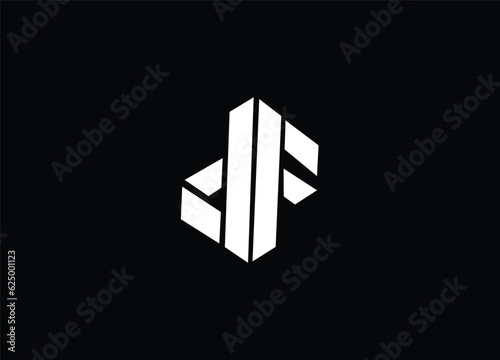 DF  initial letter logo design and vector template design