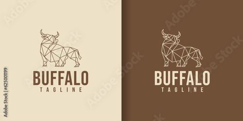 Modern buffalo tech logo design