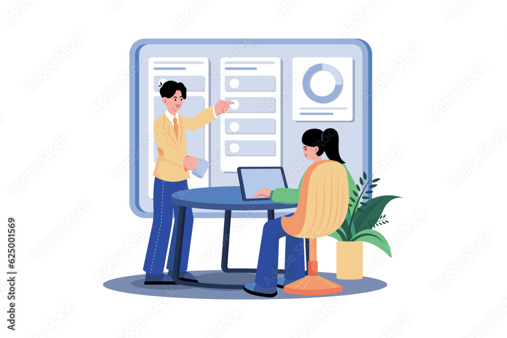 Business Team Managing Task Schedule Business Team Managing Task Schedule