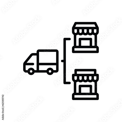 Black line icon for distributor 