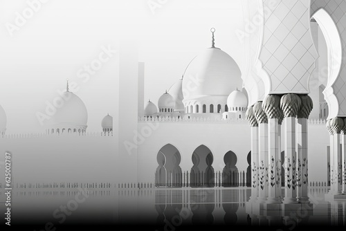 White Islamic Mosque Background