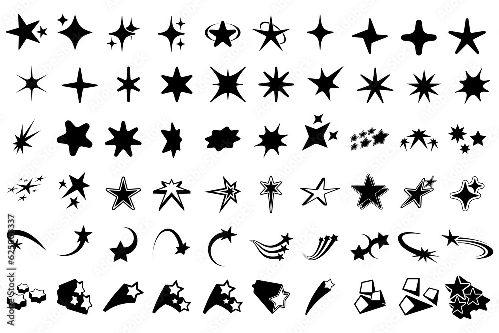 Naklejka premium Collection of Y2K elements, a large set of retro objects for design, Retro futuristic elements for design.