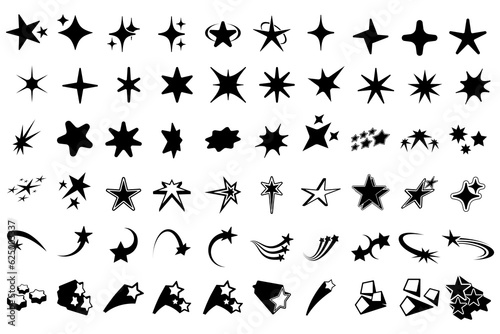 Collection of Y2K elements, a large set of retro objects for design, Retro futuristic elements for design.
