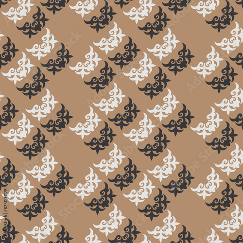Decorative Asian Folk Seamless Pattern. Traditional Ornament of Asian Nomads: Kyrgyz, Kazakhs, Bashkirs, Tatars, Yakut, Mongols. Ethnic Vector Illustration for Paper Products, Textiles.