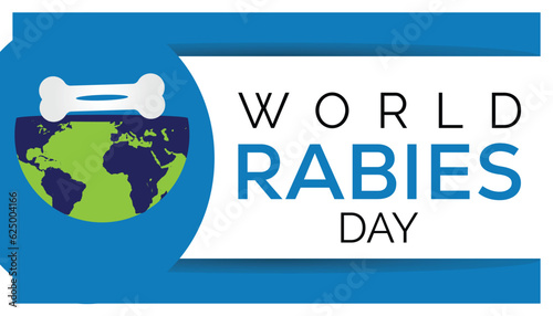 World Rabies day is observed every year on 25 September. banner, poster, card, background design.