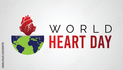Vector illustration on the theme of World Heart day observed each year on September 29th worldwide For banner, poster, card and background design.