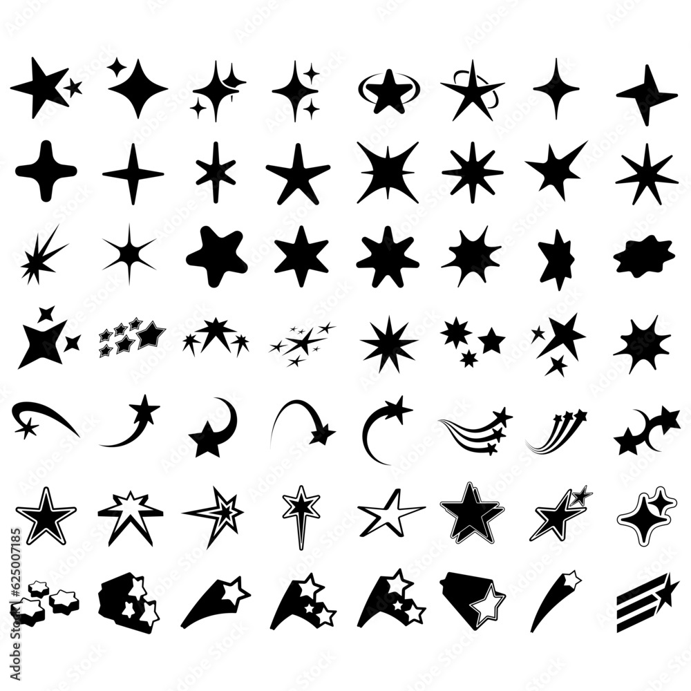 Naklejka premium Vector Graphic Assets Set. Bold modern Shapes for Posters Template, flyers, clothes, social media, graphic design, sticker, In Y2k style, Futuristic, Anti-design, Digital Collage, Retro Futurist.