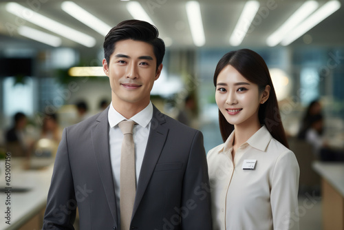 Portrait of Asian Thai business man and woman © EmmaStock