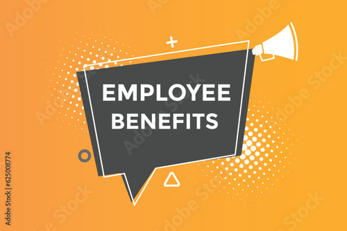 employee benefits button web banner templates. Vector Illustration 
