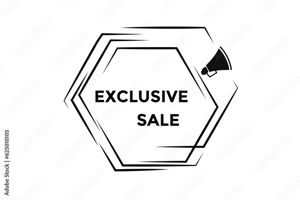 Exclusive sale button web banner templates. Vector Illustration 