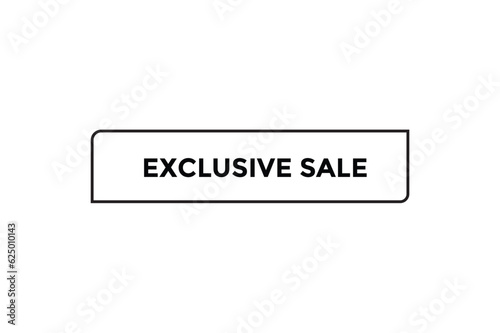 Exclusive sale button web banner templates. Vector Illustration 