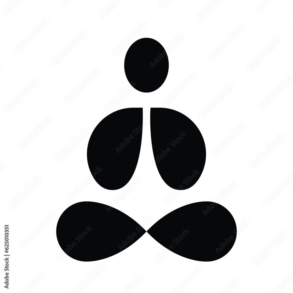 Meditation or meditate flat vector icon. Yoga icon for logo, poster, banner, flyer or card design. Meditation or meditate flat vector icon. Yoga icon for logo, poster, banner, flyer or card design.