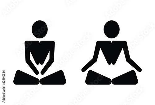 Meditation or meditate flat vector icon. Yoga icon for logo, poster, banner, flyer or card design.  photo
