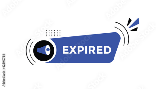 Expired button web banner templates. Vector Illustration 
