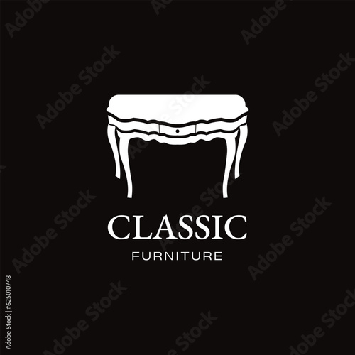 classic furniture logo design idea for company, store, online shop. vector