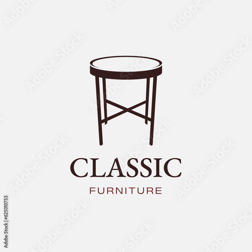 classic furniture logo design idea for company, store, online shop. vector