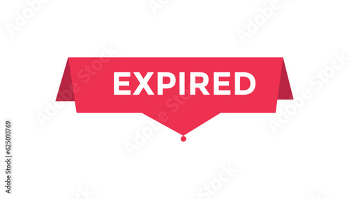 Expired button web banner templates. Vector Illustration 
