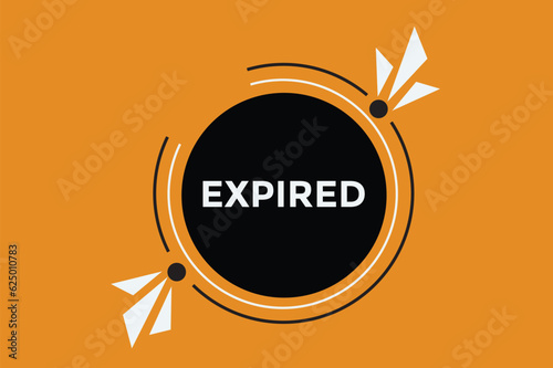 Expired button web banner templates. Vector Illustration 
