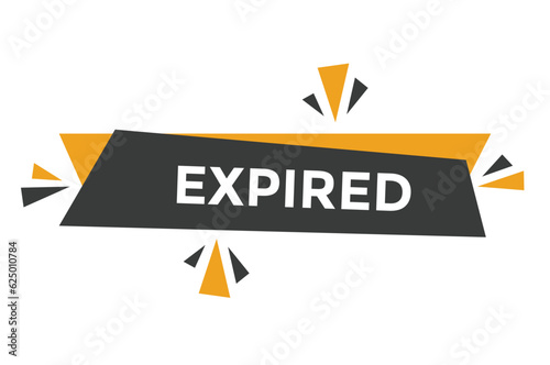 Expired button web banner templates. Vector Illustration 
