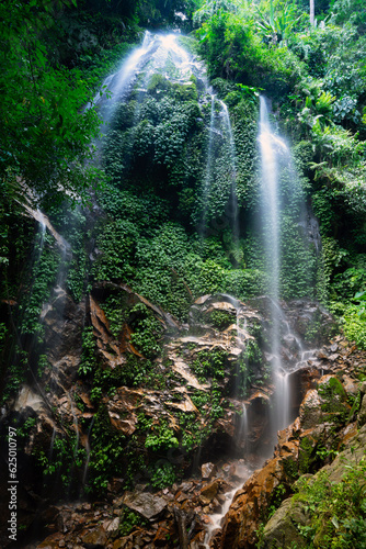 Majestic Kooi waterfall in the heart of Royal Belum Rainforest of Malaysia on 14th July 2023. The Kooi waterfall stands as a testament to the wild beauty that thrives within this ancient rainforest,