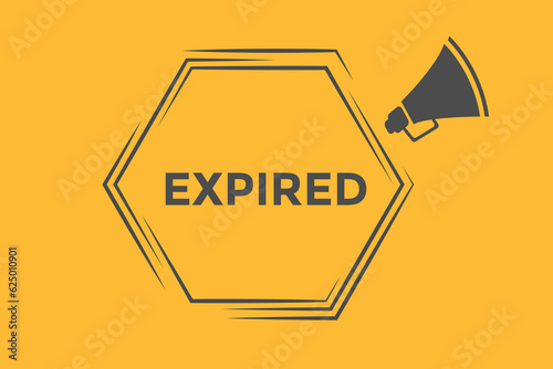 Expired button web banner templates. Vector Illustration 
