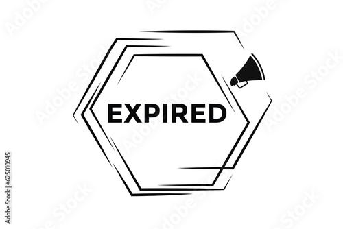 Expired button web banner templates. Vector Illustration 
