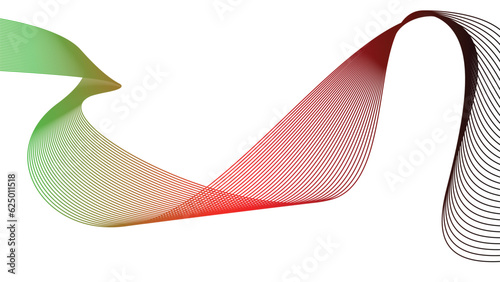 black red white green abstract tech wavy lines gradient background isolated