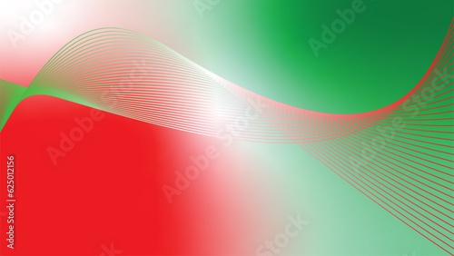 green red white abstract tech wavy lines gradient background 