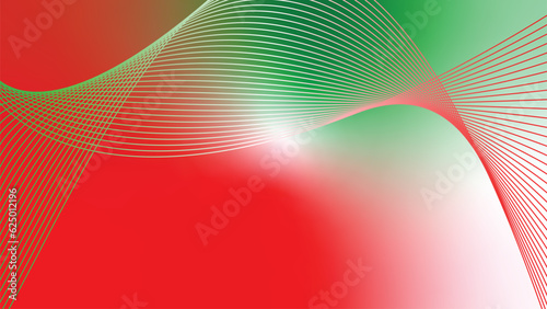 green red white abstract tech wavy lines gradient background 
