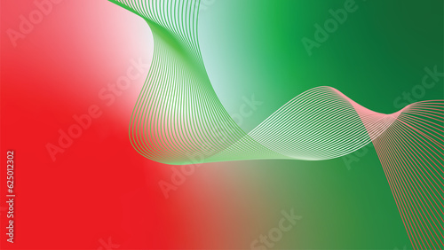 green red white abstract tech wavy lines gradient background 