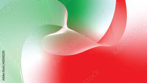 green red white abstract tech wavy lines gradient background 