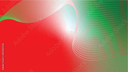 green red white abstract tech wavy lines gradient background 