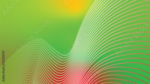 green red yellow abstract tech wavy lines gradient background