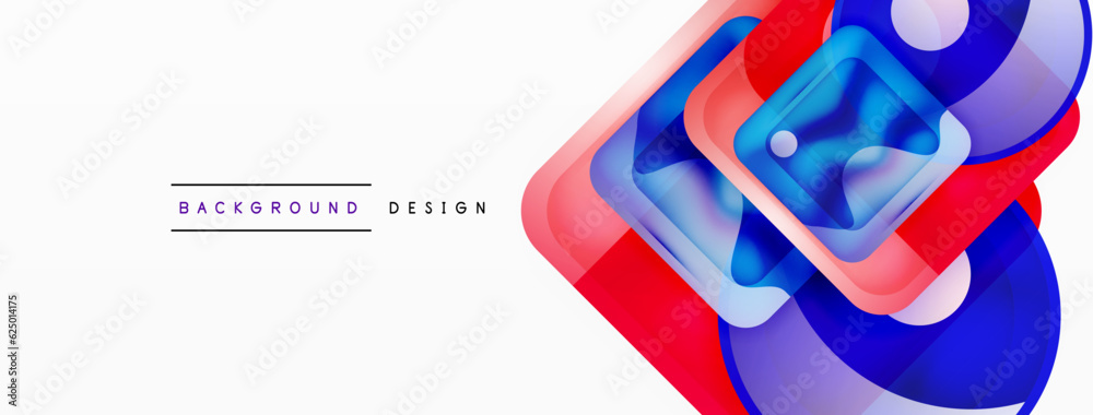 Naklejka premium Abstract background design showcasing glossy glass geometric shapes in meticulously crafted vector composition wtih polished and contemporary visual experience