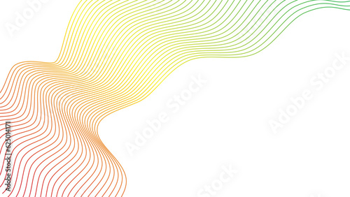 green red yellow abstract tech wavy lines gradient background isolated