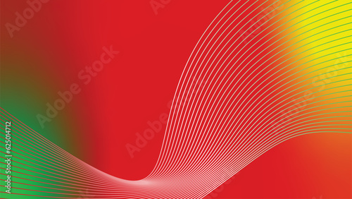 green red yellow abstract tech wavy lines gradient background