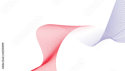 blue white red flag abstract tech wavy lines background isolated