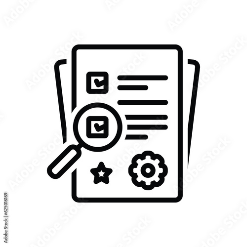 Black line icon for specific 