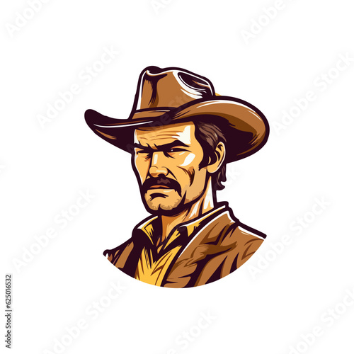 cowboy with a hat vector mascot